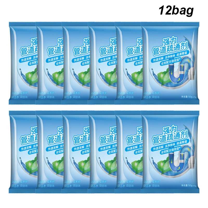 Pipe Freeze Spray - 12 가방 가정용 배수 청소기 탈취제