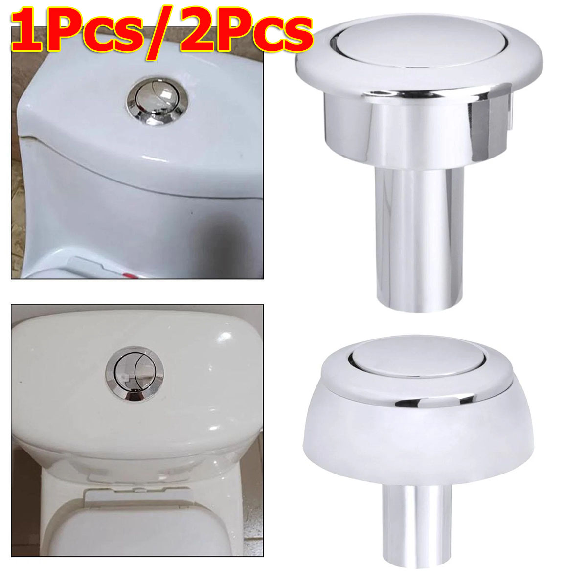 Toilet Fill Valve - 1Pcs/2Pcs 48mm 화장실 단일 푸시 버튼